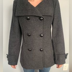 T Babaton Dark Grey Pea Coat
